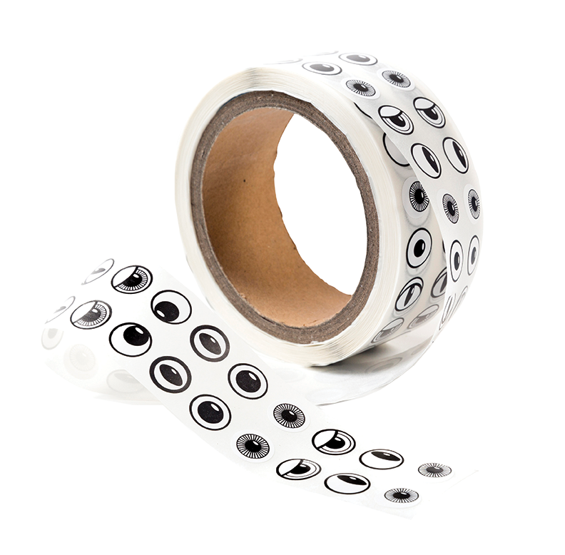 Adhesive Eyes Black and White Roll of 2000
