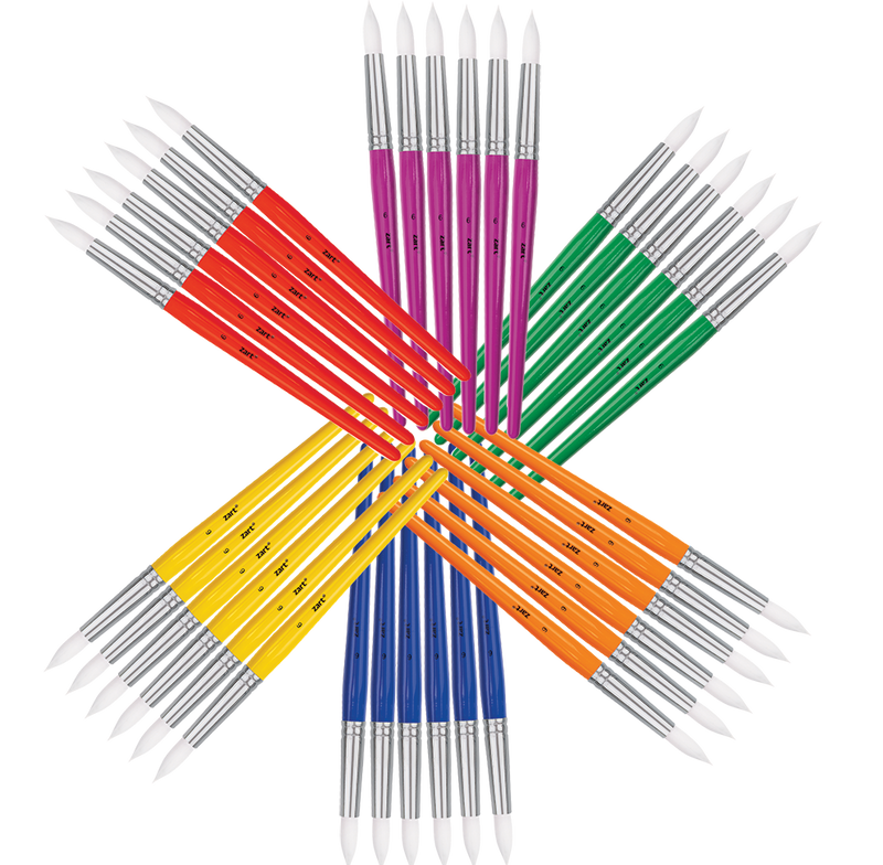 ColourSorts Classroom Organisers: Coloured Brushes - Set of 36