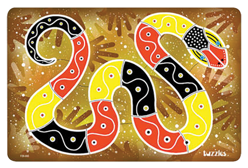 Aboriginal Art Serpent Puzzle - 21 pcs