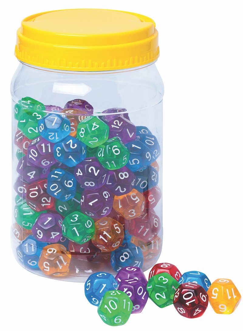 12-Sided Polyhedral Dice - 100 PC