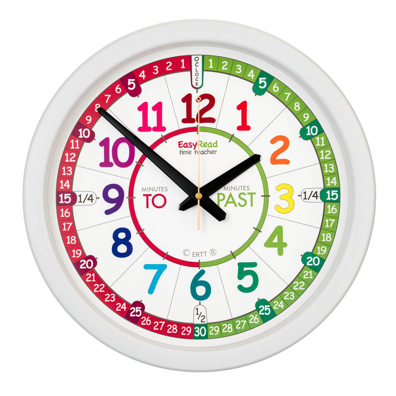 Time Teacher Rainbow Face Wall Clock