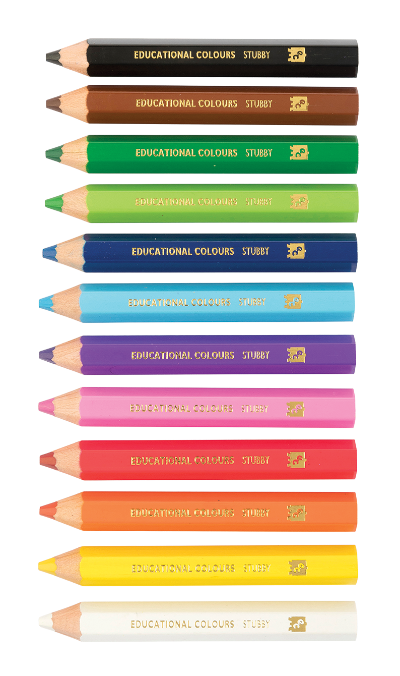 Jumbo Stubby Washable Colouring Pencils - Pack of 12