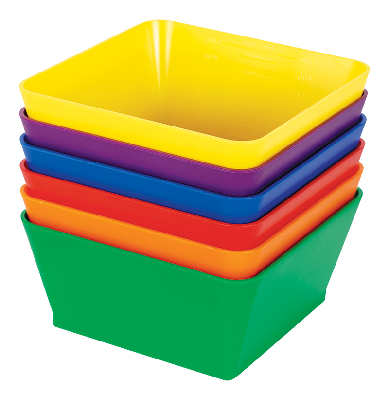ColourSorts Classroom Organisers: Square Bowls - Set of 6