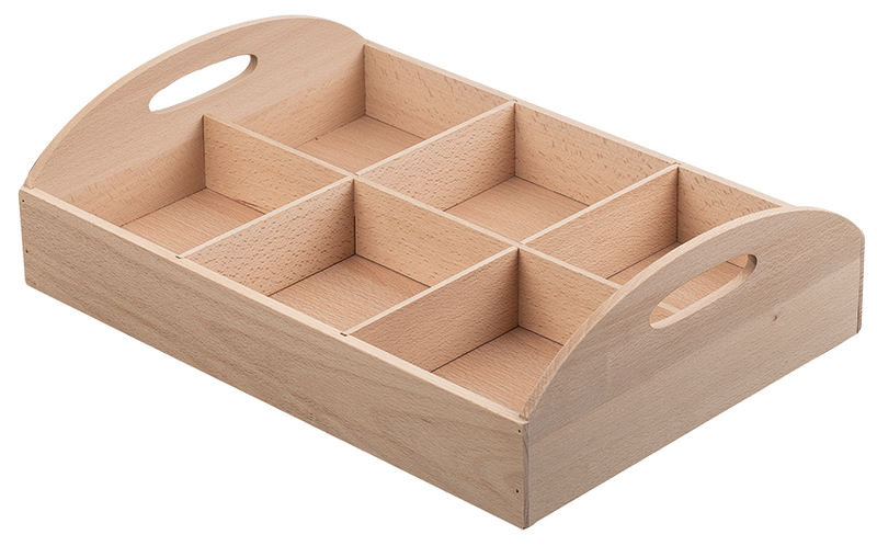 Wooden Tray With Compartments