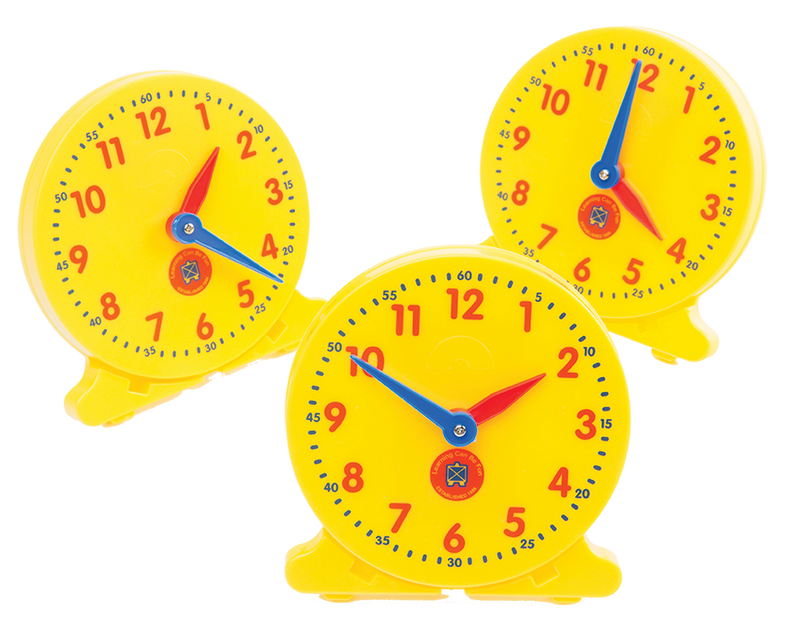 Analogue Student Clocks 10cm Dia Set of 6