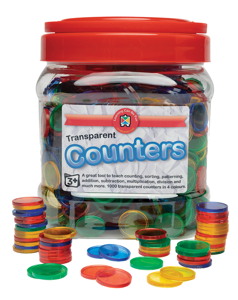Small Transparent Counters Jar Of 1000