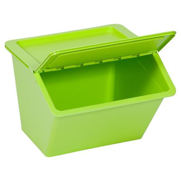 Stackable Storage Container with Flap Lid