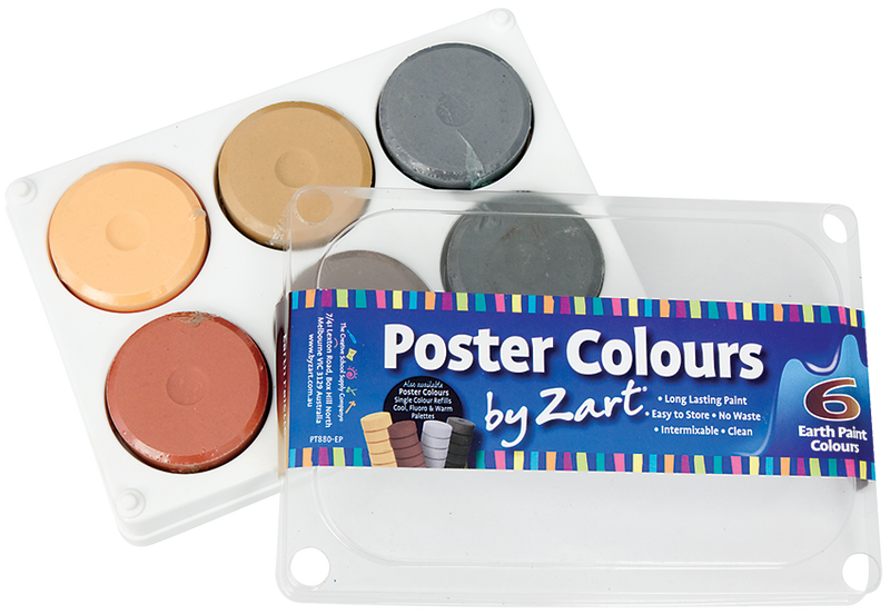 Poster Colours Paint by Zart - Earth - Pack of 6