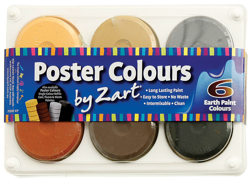 Poster Colours Paint by Zart - Earth - Pack of 6